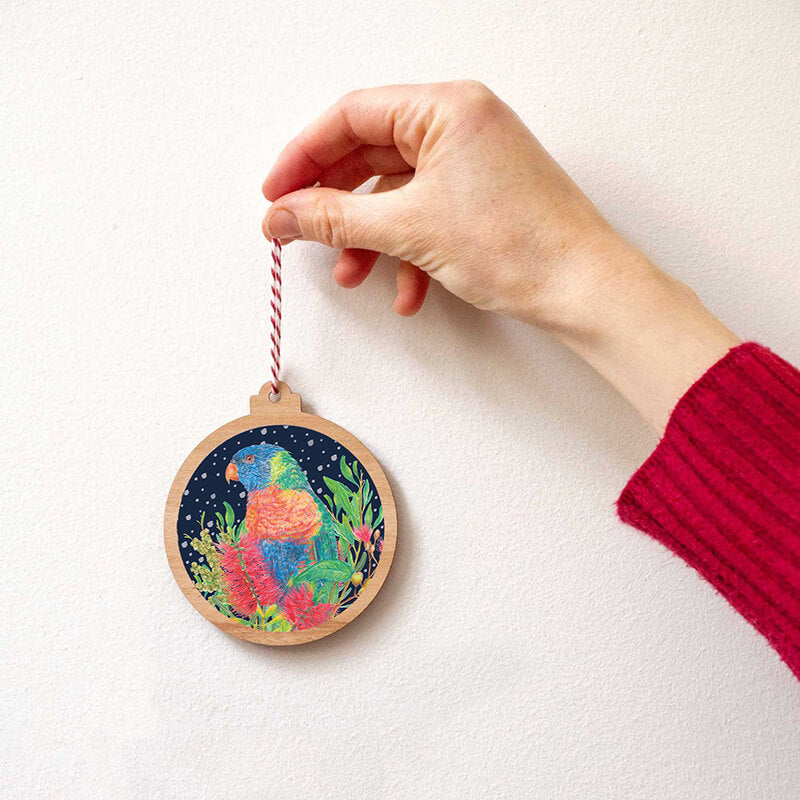 Eucalypt Christmas Ornament - Rainbow Lorikeet