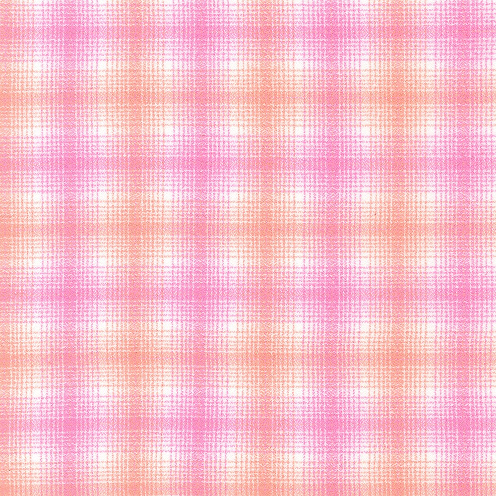 Plaid fabric with pink and white colours