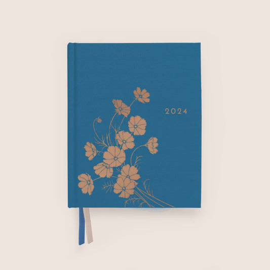 Typoflora- 2024 Always Flowers Planner- Cornflower Blue