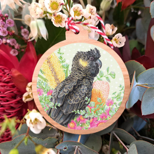 Eucalypt Christmas Ornament - Black Cockatoo