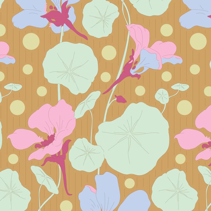 floral designs printed on 100 percent cotton fabric for sewing quilts and making garments