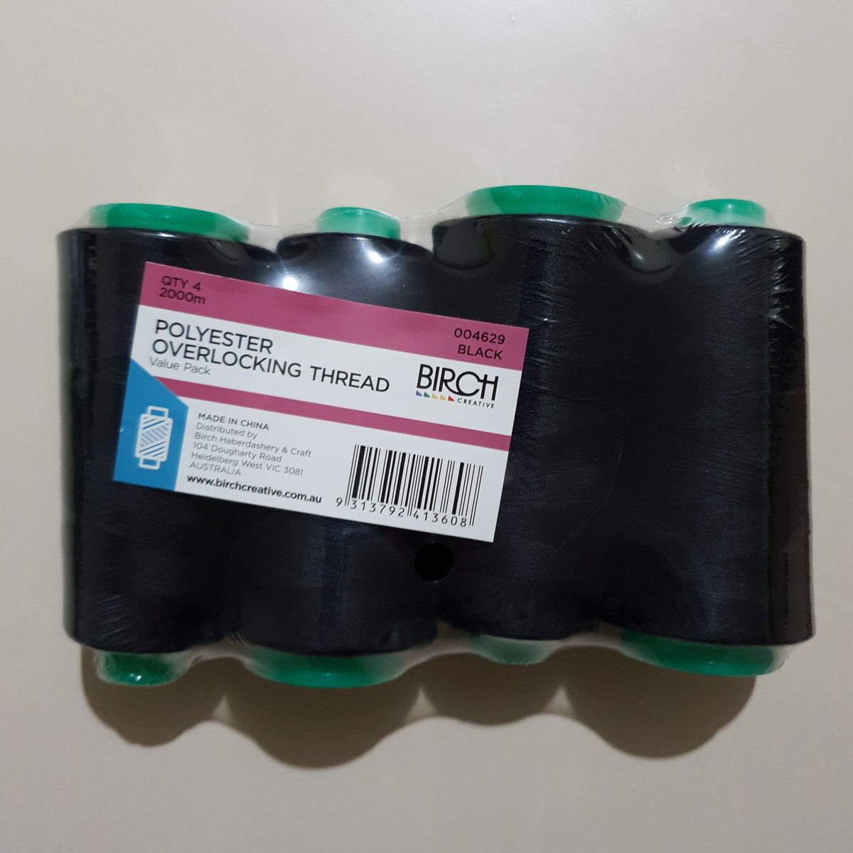 black overlocker polyester thread