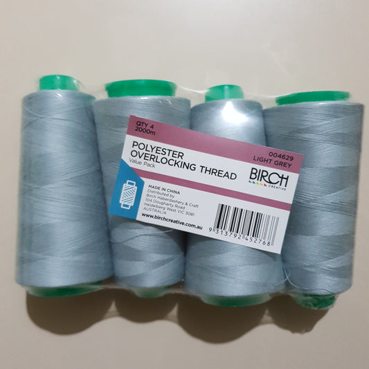 grey overlocker polyester thread