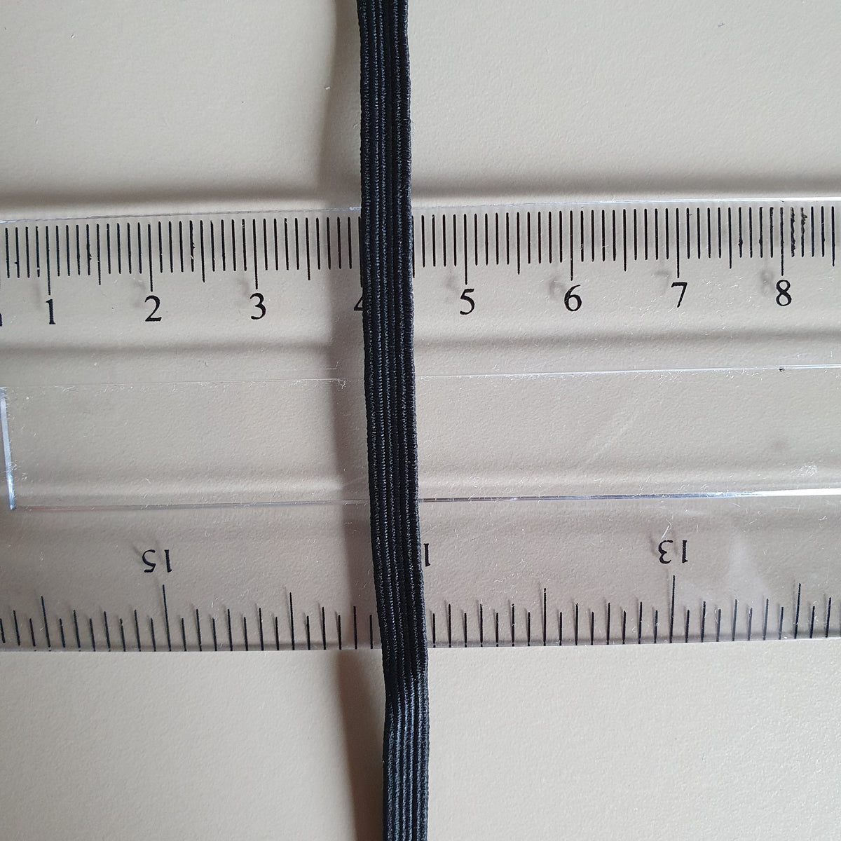 Elastic- 5mm- Black- Braided