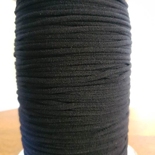 Elastic- Soft- 3mm Round String- Black