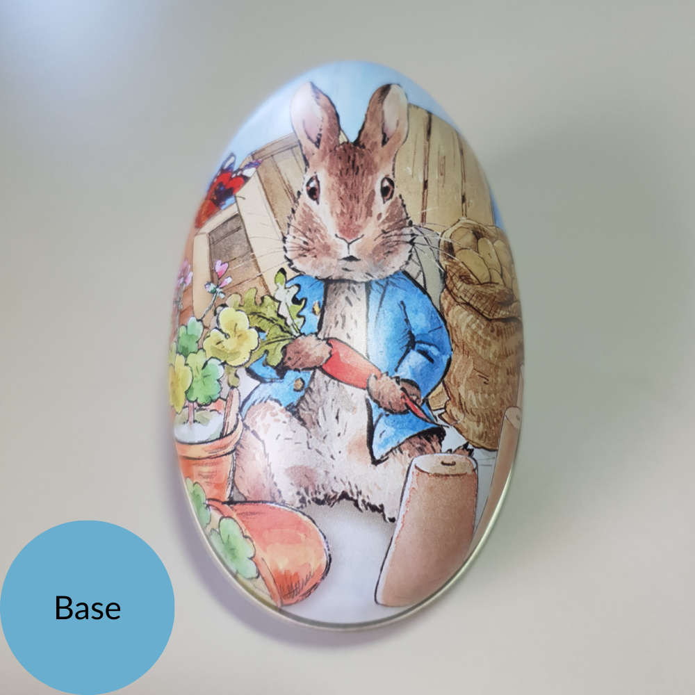 Peter Rabbit Egg Shaped Tin