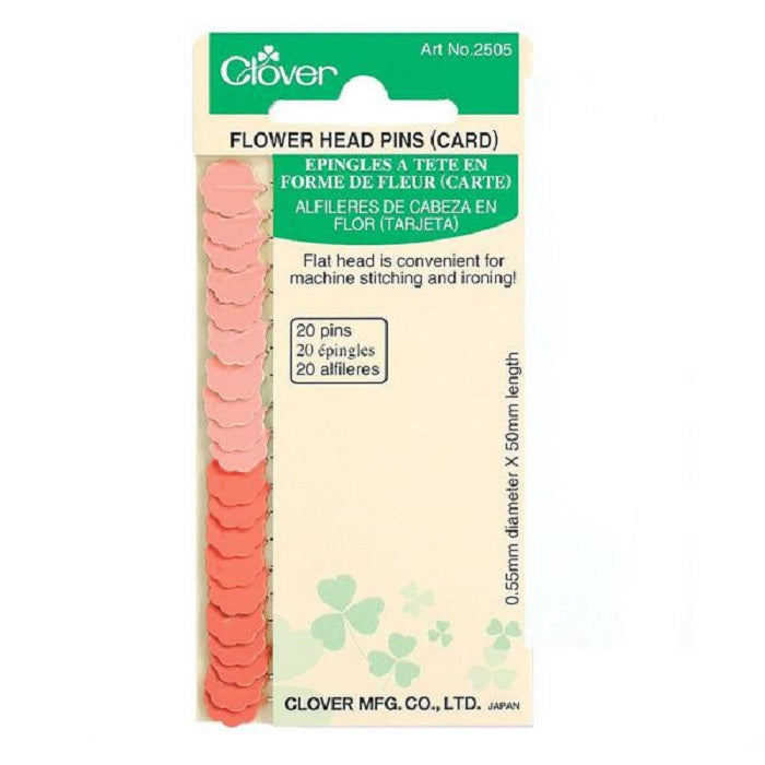 CLOVER FLOWER HEAD SEWING PINS