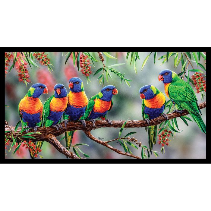 Lorikeet panels by Natalie Jane Parker