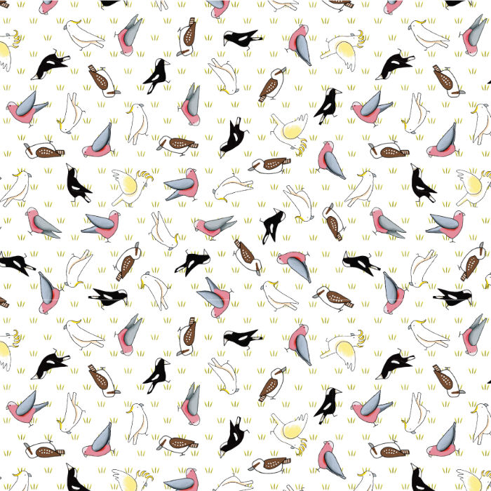 australian bird fabric