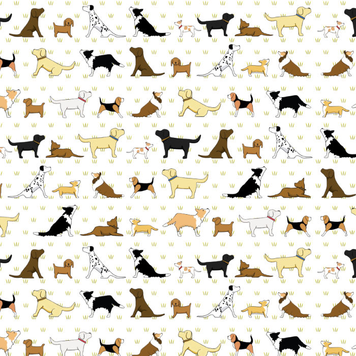 cotton fabric with images of dogs