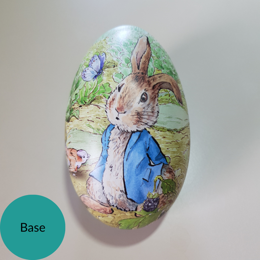Peter Rabbit Egg Shaped Tin