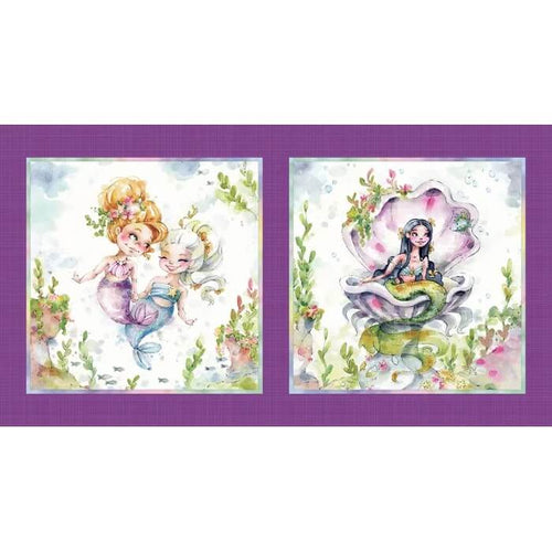 Enchanted Seas Mermaids Fabric By Sillier Than Sally Designs