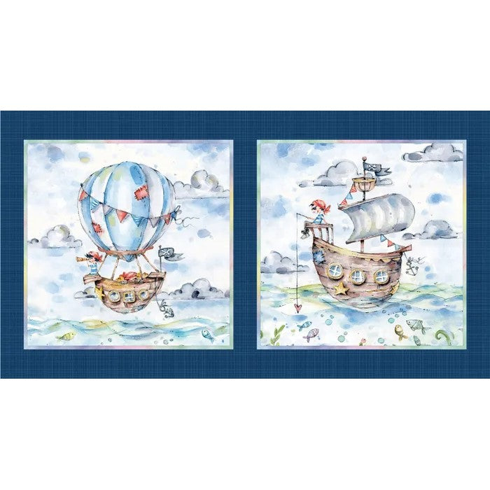 Enchanted Sea Pirate Cotton Fabric By Sally Walsh