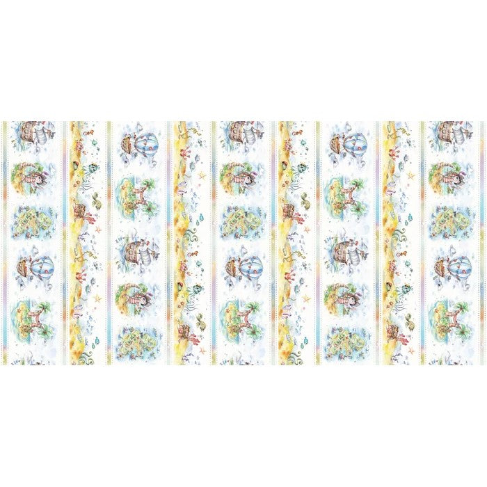 Enchanted Sea Pirate Cotton Fabric By Sally Walsh