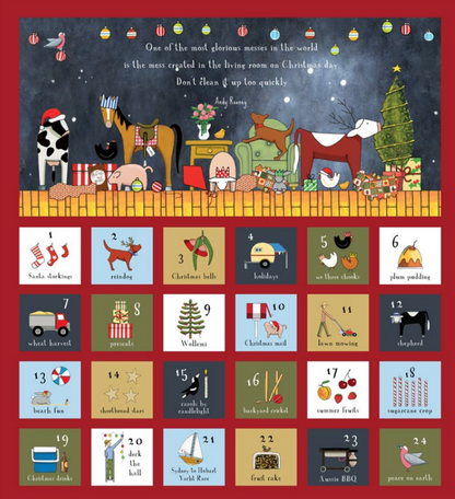 Farmhands Christmas Advent Calendar Panel