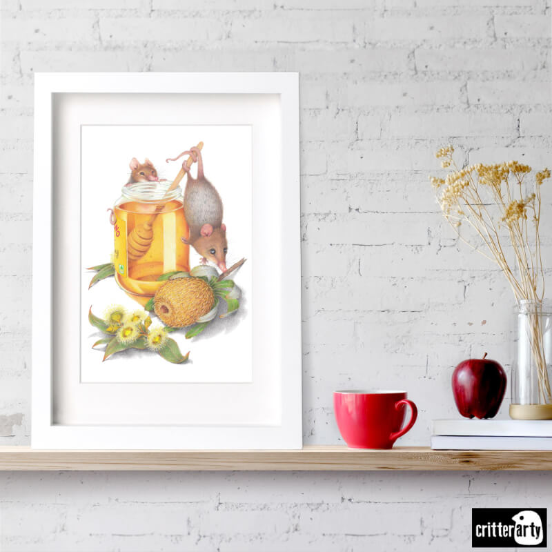 Honey Possum Unframed Art Print