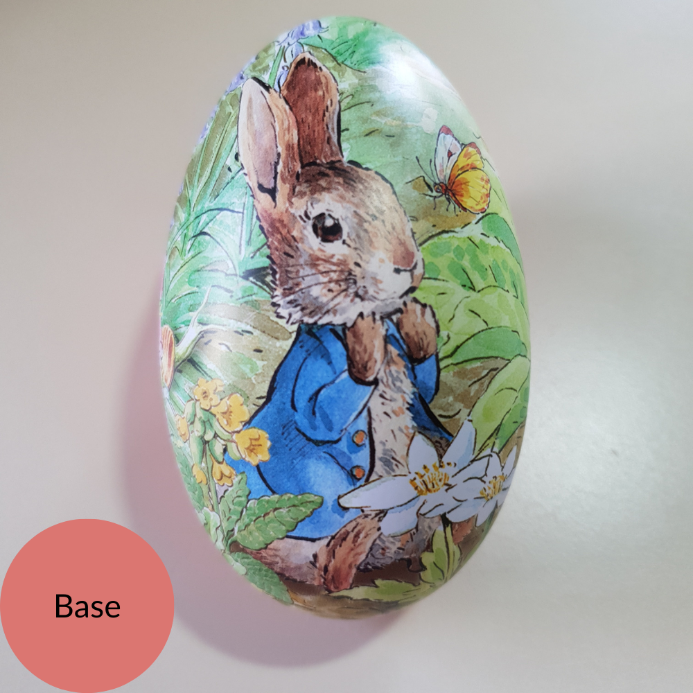 Peter Rabbit Egg Shaped Tin